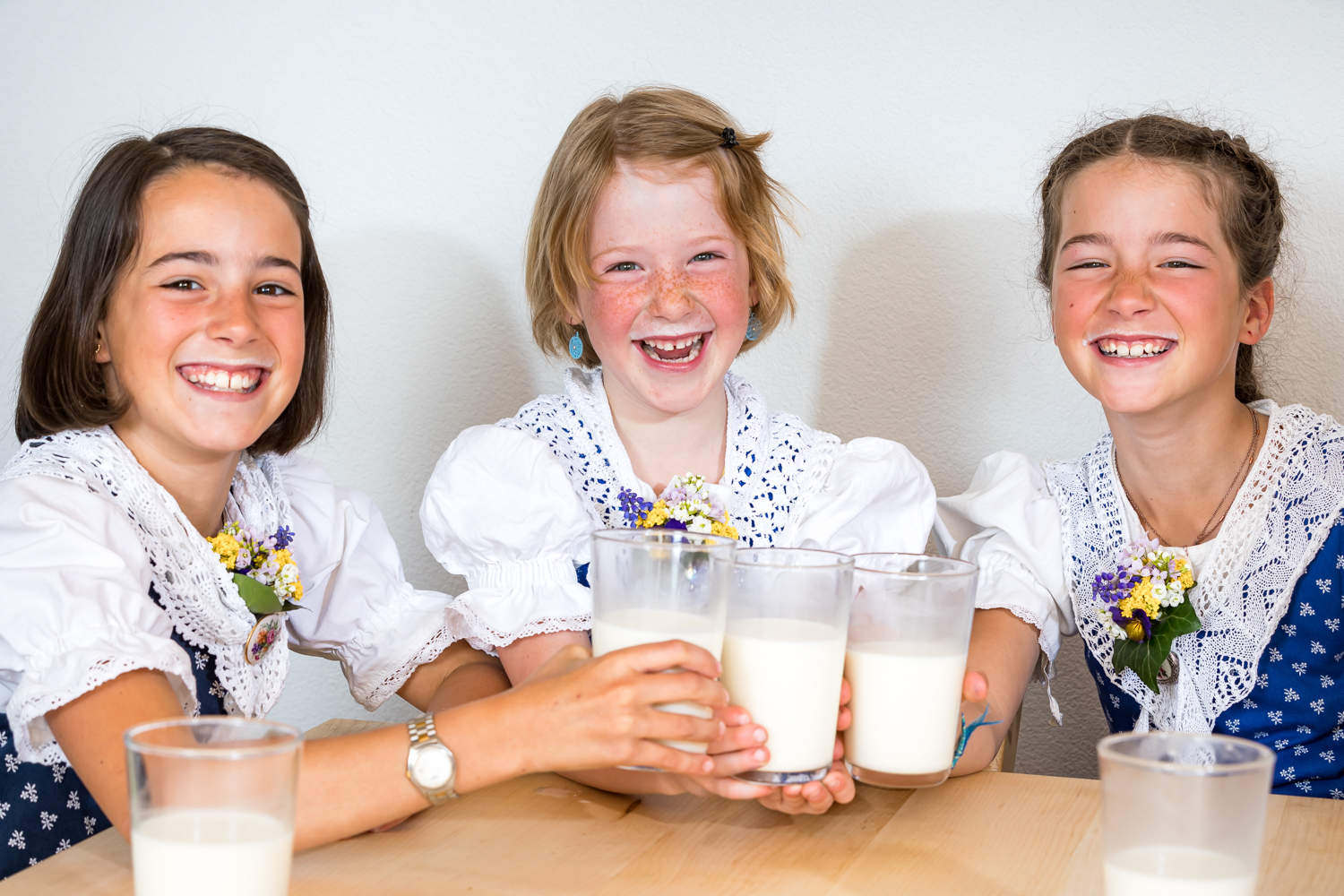 Braunvieh auf der Weide.